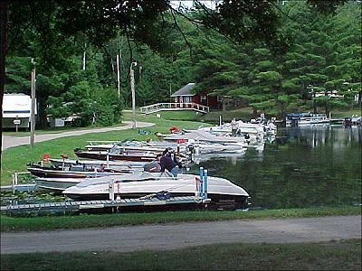 Boat Harbor Evergreen Lodge on Woman Lake Minnesota