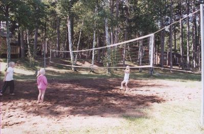Vollyball at Evergreen Lodge on Woman Lake Longville Minnesota