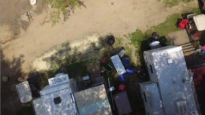 Drone Picture of Evergreen Lodge on Woman Lake Longville Minnesota