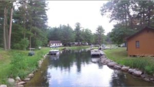 Drone Picture of Evergreen Lodge on Woman Lake Longville Minnesota