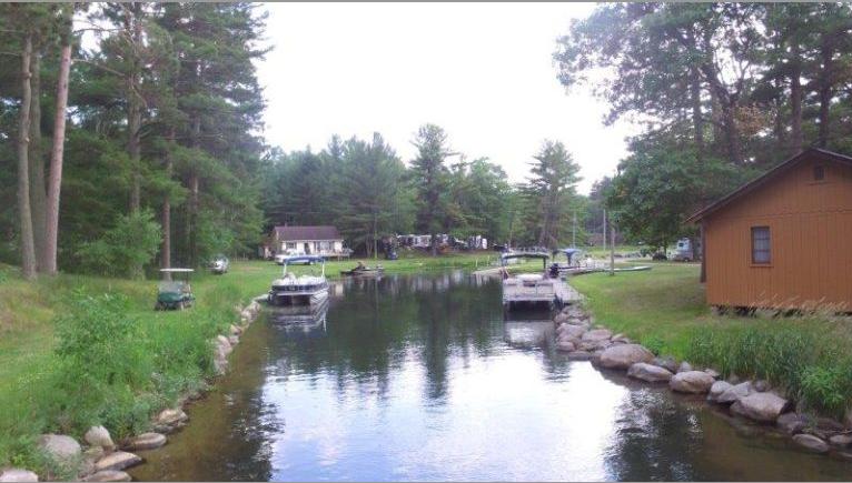 Drone Picture of Evergreen Lodge on Woman Lake Longville Minnesota