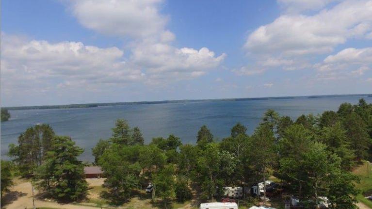 Drone Picture of Evergreen Lodge on Woman Lake Longville Minnesota