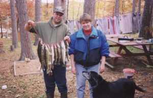 Fishing on Woman Lake at Evergreen Lodge Longville Minnesota
