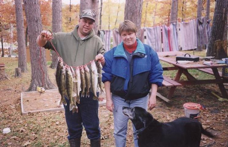 Fishing on Woman Lake at Evergreen Lodge Longville Minnesota