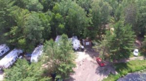 Drone Picture of Evergreen Lodge on Woman Lake Longville Minnesota