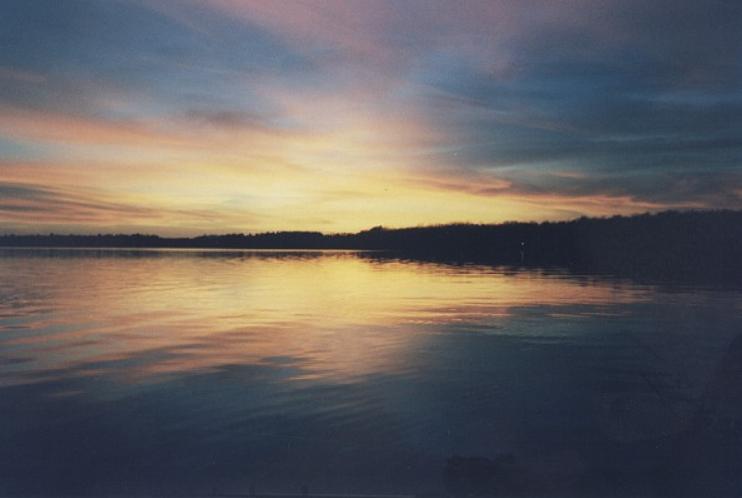 Sunset at Evergreen Lodge on Woman Lake Longville Minnesota
